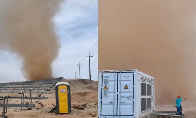 Redemoinho surge em obra no Ceará e reação de trabalhadores viraliza nas redes sociais