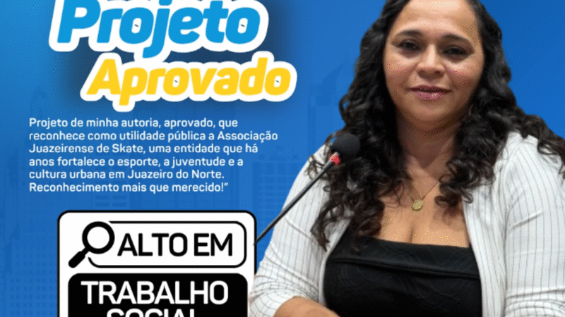 Projeto de Lei reconhece como utilidade pública a Associação de Skate de Juazeiro do Norte