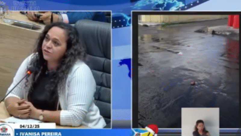 Vereadora Ivanisa Pereira solicita ações urgentes de limpeza urbana e intervenção em esgoto em Juazeiro do Norte