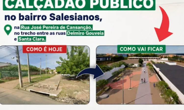 Rita Monteiro destina emenda para construção de calçadão no bairro Salesianos