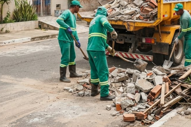 Vereador Barbosa Neto solicita retirada de entulho e limpeza de rua no bairro Campo Alegre
