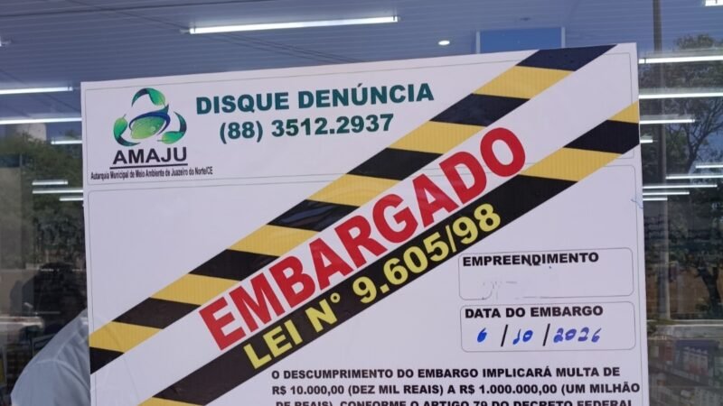 AMAJU embarga estabelecimentos de saúde por irregularidades ambientais em Juazeiro do Norte