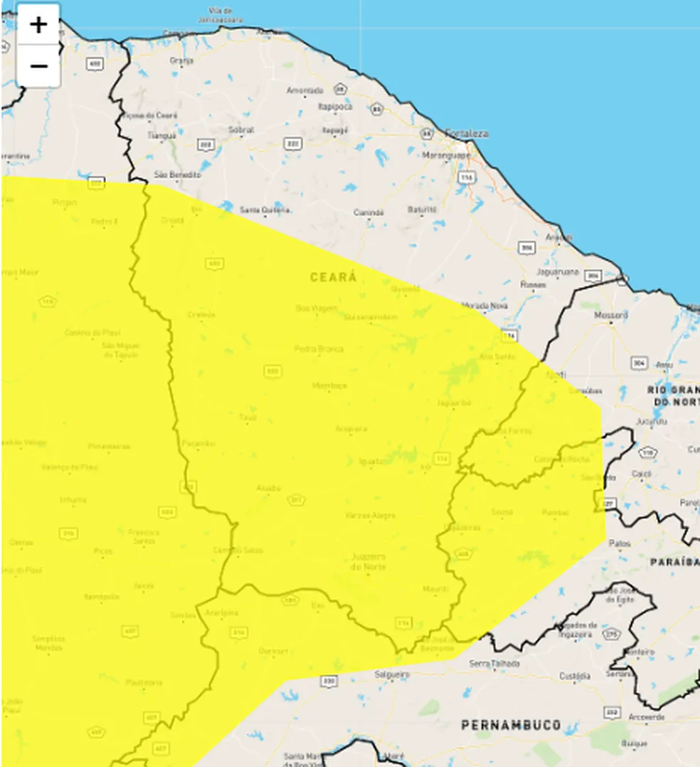 Mais de 100 municípios do Ceará entram em alerta para baixa umidade do ar